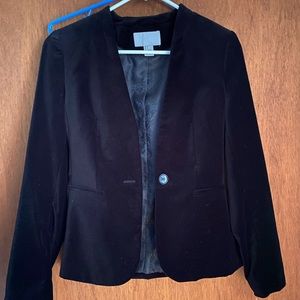 Black velvet blazer